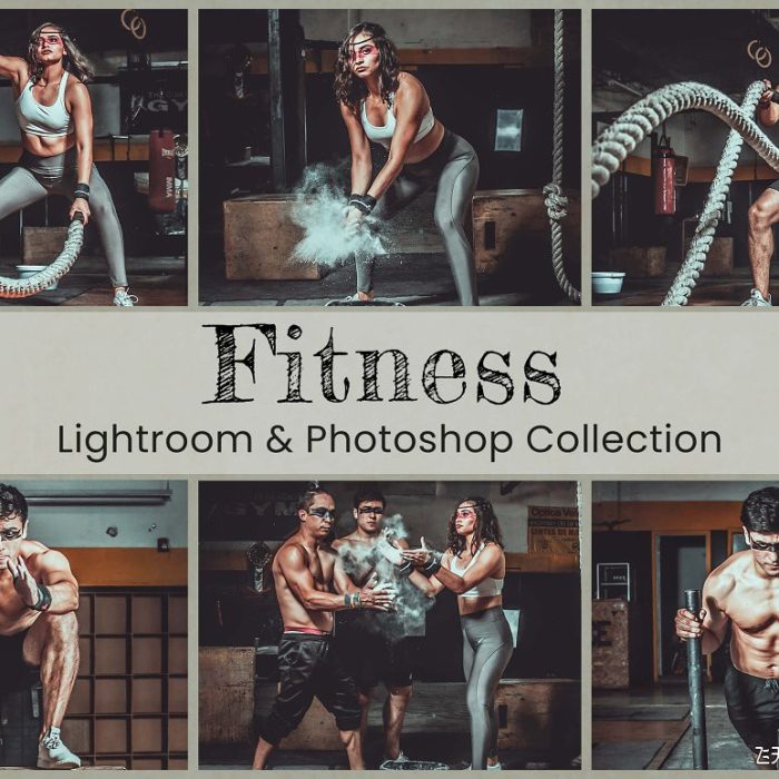 [人像LR预设]健身运动人像Lightroom预设与PS动作  Fitness Lightroom Presets Photoshop