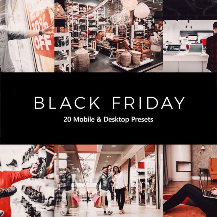 [人像LR预设]黑色星期五Lightroom预设及LUT预设 Black Friday Lightroom Presets & LUT