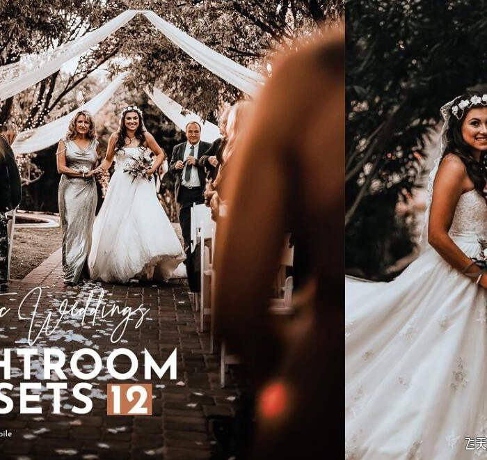 [婚礼LR预设]乡村电影婚礼人像Lightroom预设/移动lr预设 Rustic Wedding Lightroom Preset