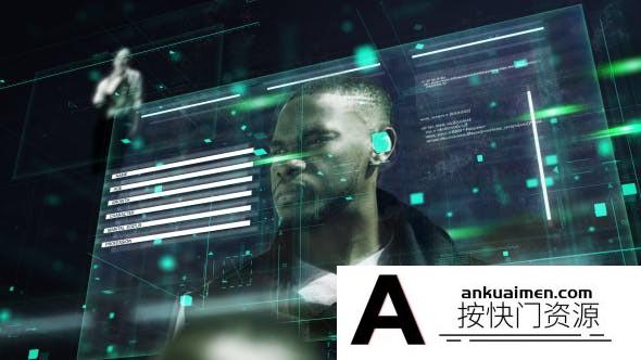 [开场片头]科技感人物介绍开场AE模板- Dossier