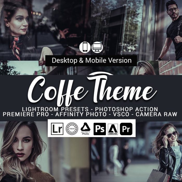 [胶片LR预设]电影人像咖啡色调主题LR预设/APP预设/PS动作/LUT预设 Coffe Theme Presets