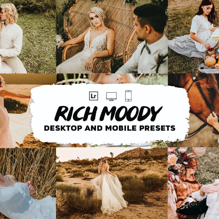 [婚礼LR预设]婚礼情绪人像电影胶片感Lightroom预设APP预设 Rich Moody Lightroom Presets