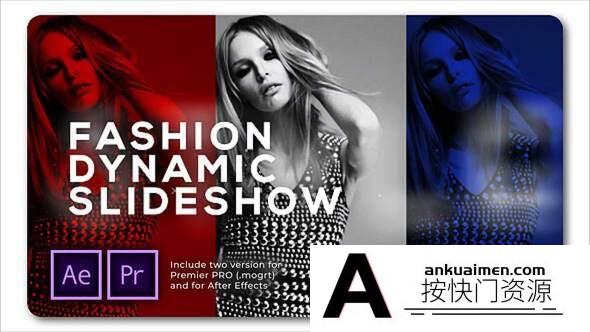 [Premiere预设]PR预设-时尚视频包装宣传片头PR模板 Slideshow Fashion Dynamic