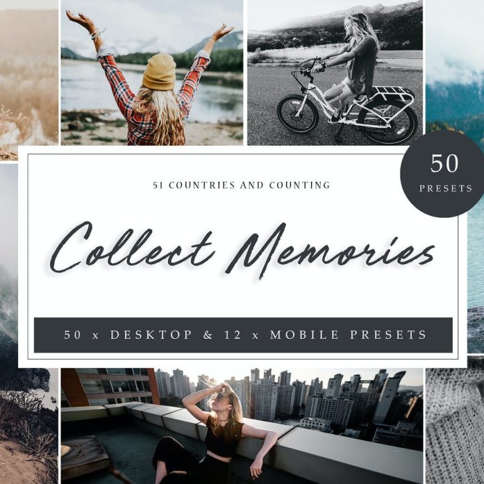 [旅拍LR预设]旅行人像风光回忆胶片感Lightroom预设 Lightroom Presets – Collect Memories