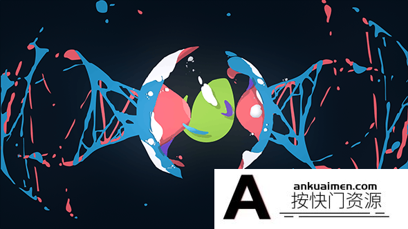 [logo模板]流体图形卡通Logo动画AE模板- Cartoon Logo