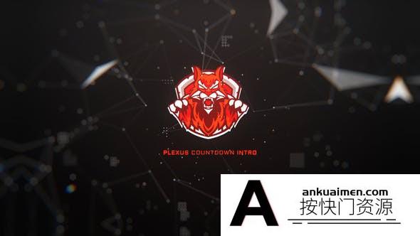 [倒计时模板]科技感点线背景倒计时片头动画AE模板- Plexus Countdown Intro