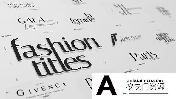 [文字标题]设计感时尚文字标题动画AE模板- Just Type Fashion Titles