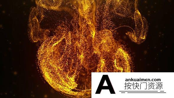 [logo模板]流动粒子Logo动画 AE模板-Flowing Particles Drop Logo