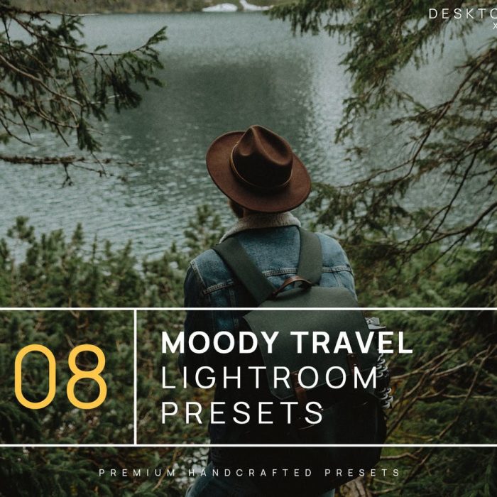[旅拍LR预设]黑暗深沉旅拍情绪胶片风光人像Lightroom预设/INS手机APP照片滤镜