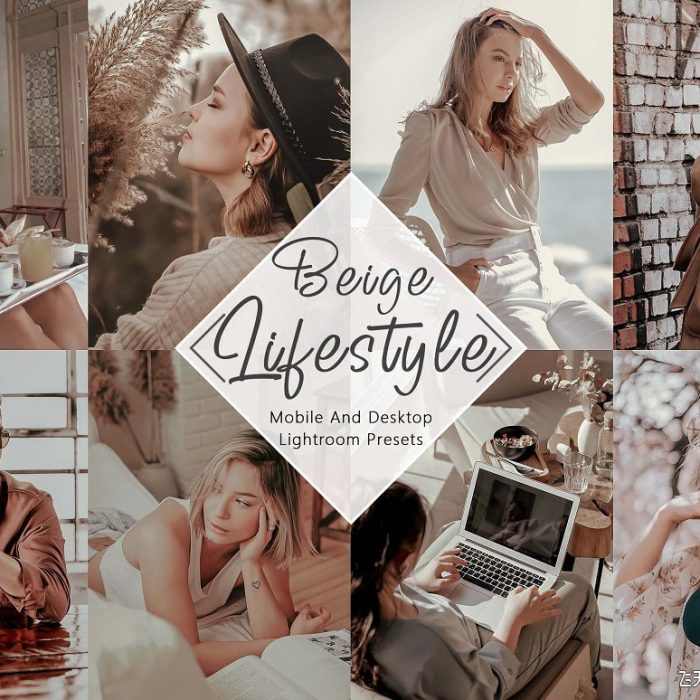 [人像LR预设]复古中性米色ins风人像Lightroom预设与手机版预设 10 Lightroom Presets Beige