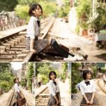 [Cosplay制服原图]8张铁路美女制服写真人像摄影RAW原图,尼康NEF格式原图