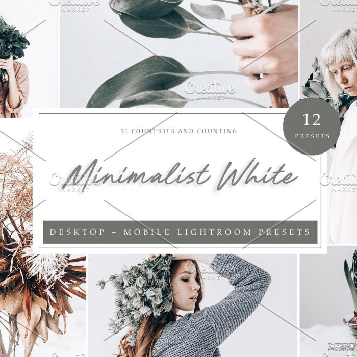 [胶片LR预设]极简主义电影胶片Lightroom预设/手机APP滤镜 Lightroom Preset Minimalist White