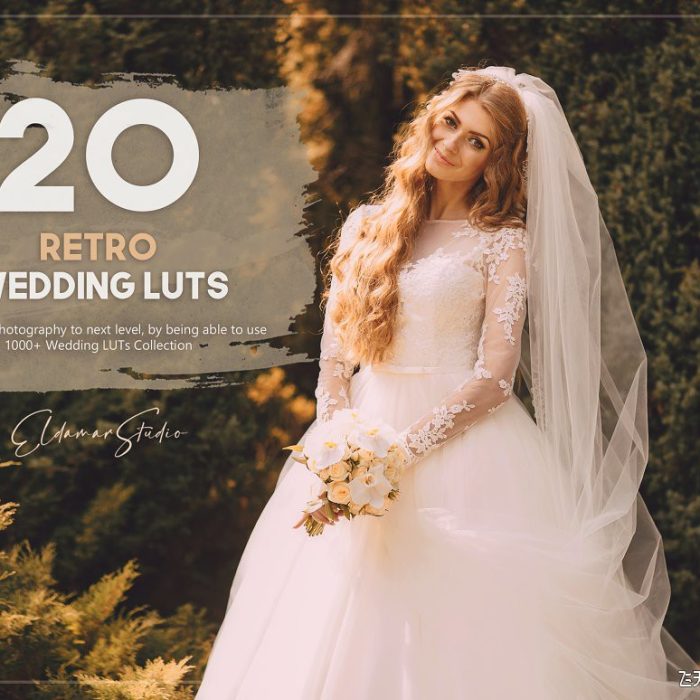 20个复古婚礼LUT预设包旅行婚礼Vlog视频调色LUT预设