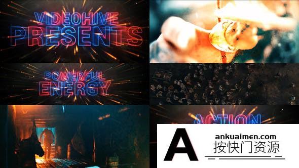 [开场片头]大气霓虹风格文字视频宣传片头AE模板- Cinematic Neon Trailer Teaser