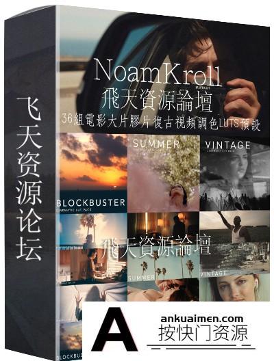 NoamKroll 36组电影大片胶片复古视频调色LUTS预设(AE/Pr/FCPX/Ps等)