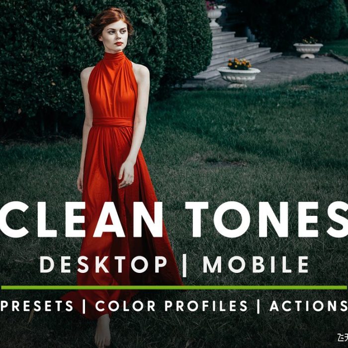 [人像LR预设]干净通透时尚人像Lightroom预设与LR预设 Clean Tones – Actions & Presets