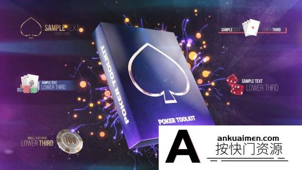 [栏目包装]扑克筹码片头包装动画 AE模板-Poker Card Game Toolkit