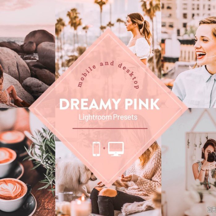 [人像LR预设]梦幻粉红色调写真旅拍LR预设/APP预设 Dreamy Pink Lightroom Presets