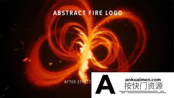 [logo模板]火焰汇聚文字Logo动画AE模板- Abstract Fire Logo