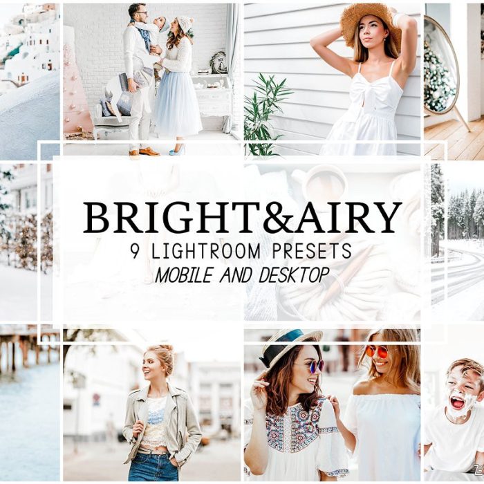 [胶片LR预设]明亮通透胶片LR预设+移动APP预设 Bright and Airy Lightroom Presets