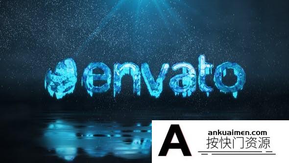 [logo模板]雪花冰冻Logo动画AE模板- Frozen Winter Logo Reveal