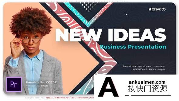 [Premiere模板]PR模板-商业峰会演讲营销宣传片视频剪辑模板 New Ideas Business Presentation