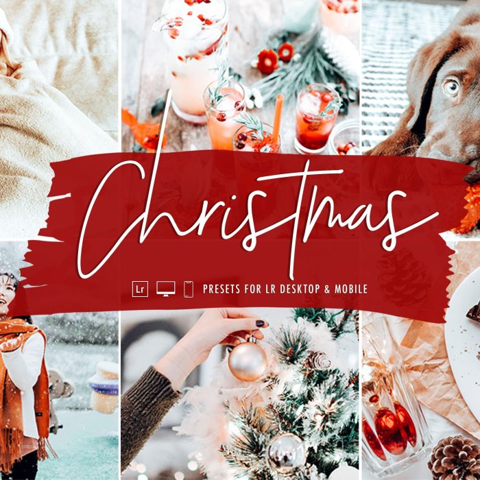 [人像LR预设]ins风格明亮通透圣诞新年后期LR预设 Signature Edits – The Christmas Preset