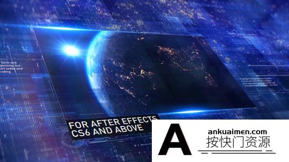 [开场片头]科技感图片展示包装片头AE模板- Space Digital Promo Slideshow