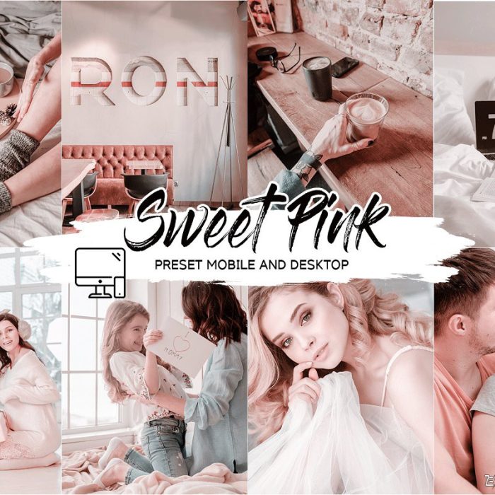 [人像LR预设]甜美粉色调LR预设+手机APP预设 SWEET PINK LIGHTROOM PRESETS
