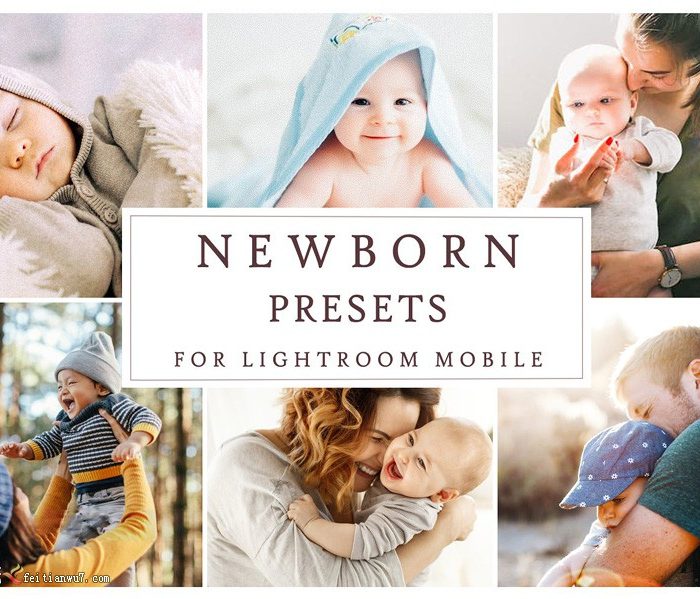 [手机版lr预设]新生儿肤色修饰移动手机版Lightroom预设 Mobile NEWBORN PRESETS