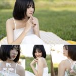 [时尚人像RAW原图]12张清纯美女草地写真摄影RAW原片素材,CR3格式