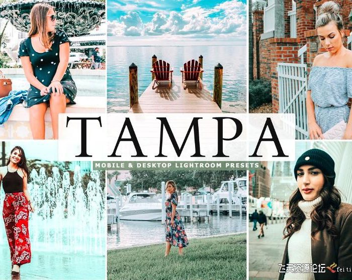 [旅拍LR预设]海岸城市旅拍电影色调LR预设/移动LR滤镜Tampa Lightroom Presets