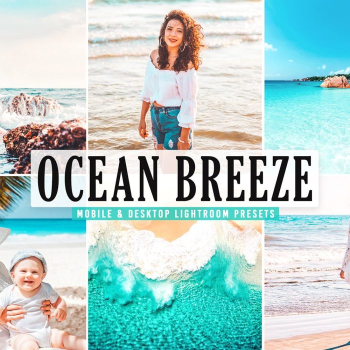 [旅拍LR预设]海边旅拍清晰通透人像风光Lightroom预设/APP滤镜 Ocean Breeze Lightroom Presets