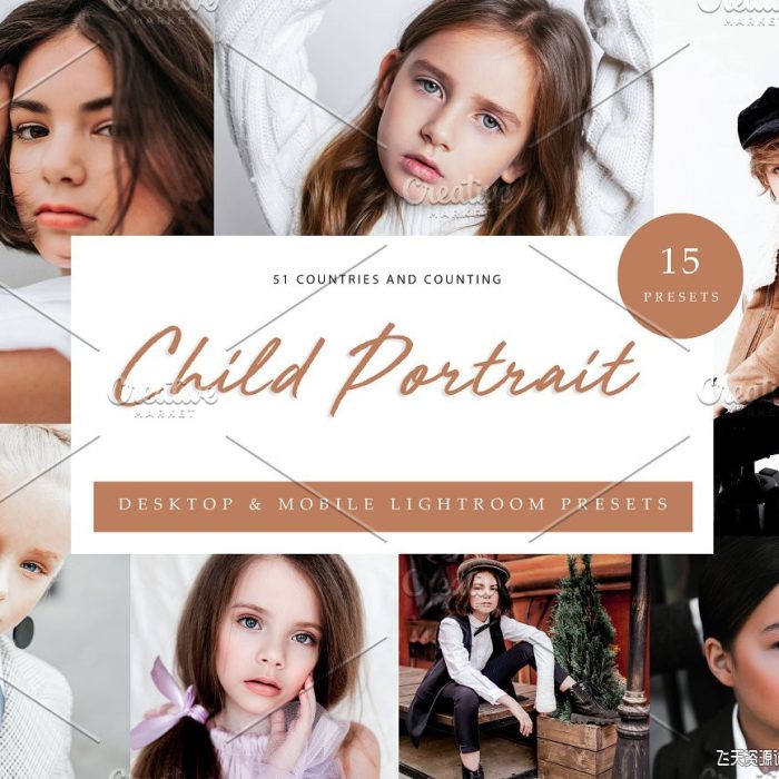 [新生儿童预设]质感儿童肖像摄影后期Lightroom预设 Lightroom Preset – Child Portrait