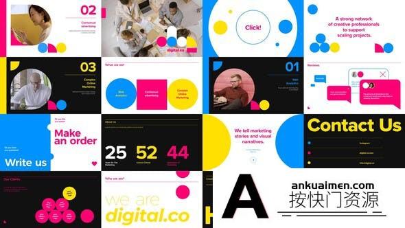 [栏目包装]商务包装宣传片头AE模板- Marketing Agency Promo