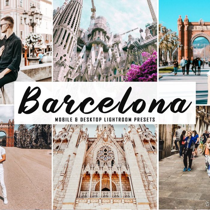 [旅拍LR预设]巴塞罗那旅拍褪色胶片LR预设+APP预设 Barcelona Lightroom Presets