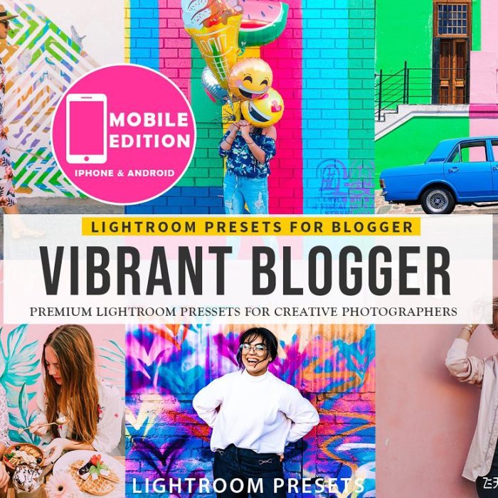 [人像LR预设]充满活力的时尚INS博客人像Lightroom预设Vibrant Blogger Lightroom Presets