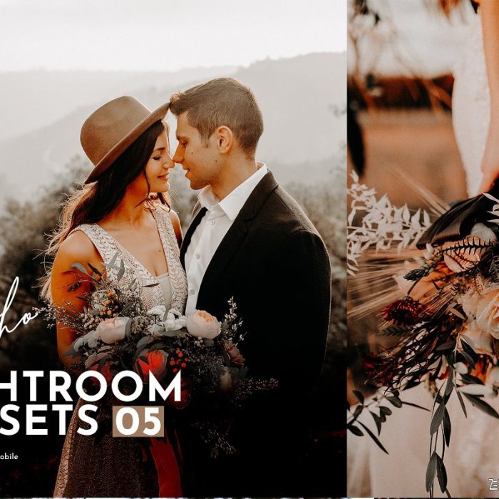 [婚礼LR预设]INS风风靡全球波西米亚风婚礼人像Lightroom预设包 Boho Wedding Lightroom Presets