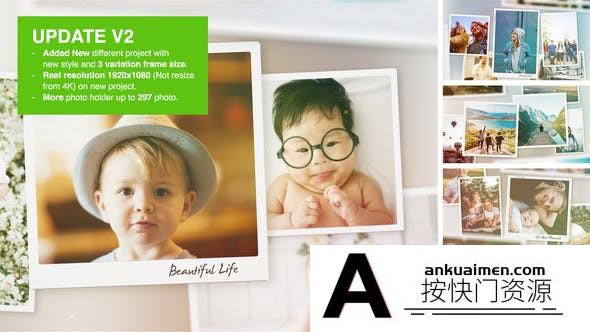 [相册AE模板]美好温馨照片相册开场片头AE模板- Special Moments Photo Slideshow