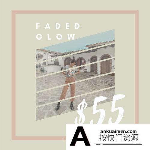 [人像LR预设]时尚人像低对比度柔和褪色INS滤镜 LyssieLooLoo – Faded Glow Preset