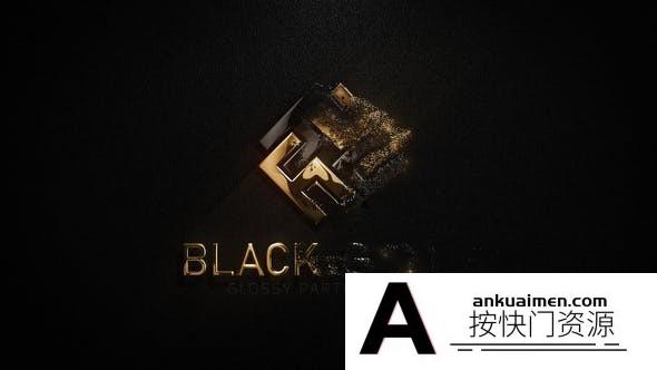 [logo模板]三维文字Logo粒子消散动画AE模板- Glossy Particle Logo