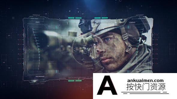 [HUD模板]科技感HUD视频宣传片头AE模板- Hi-Tech Futuristic Slideshow