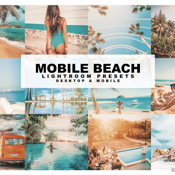 [旅拍LR预设]海滩旅拍人像Lightroom预设+移动APP预设 Mobile Beach Lightroom Presets