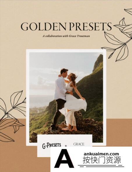 [婚礼LR预设]G-Presets-金色电影婚礼胶片人像LR预设Golden Presets by Grace Troutman
