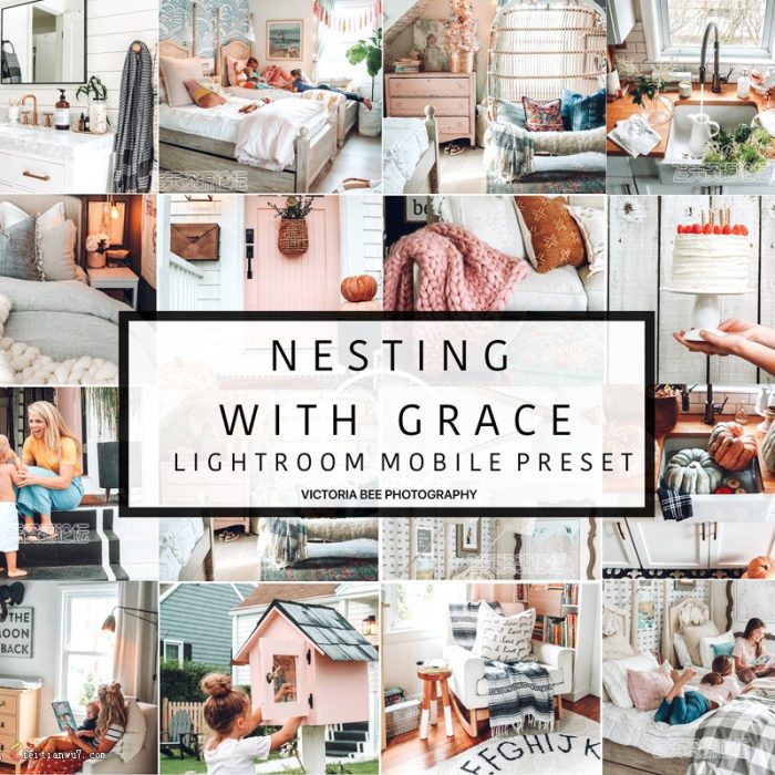 [手机版lr预设]室内空间摄影优雅色调手机版Lightroom预设 Mobile Preset NESTING