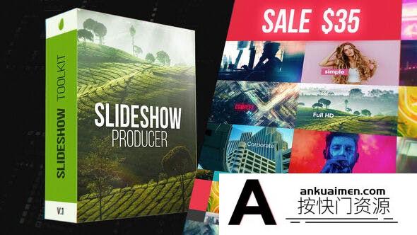 [图片展示]图片视频幻灯片包装展示工具包AE模板- Slideshow Producer