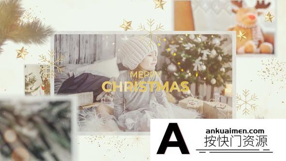 [节日庆典]幸福温馨圣诞节照片相册片头AE模板- Christmas Slideshow Special Memories