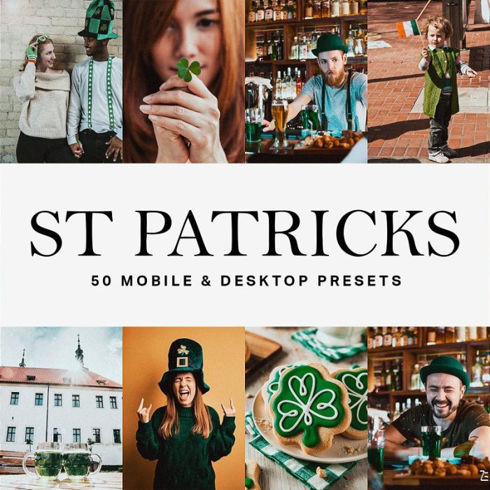 [胶片LR预设]抹茶绿电影胶片LR预设+视频剪辑LUT预设 St Patricks Day LR Presets