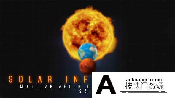 [宣传推广]太阳系科技感星球信息介绍动画AE模板- Solar Infographer