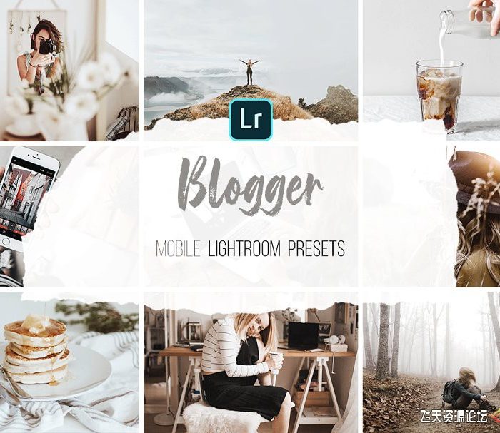 [手机版lr预设]INS网红博客干净灰调手机版LR胶片 Mobile Lightroom Presets-Blogger